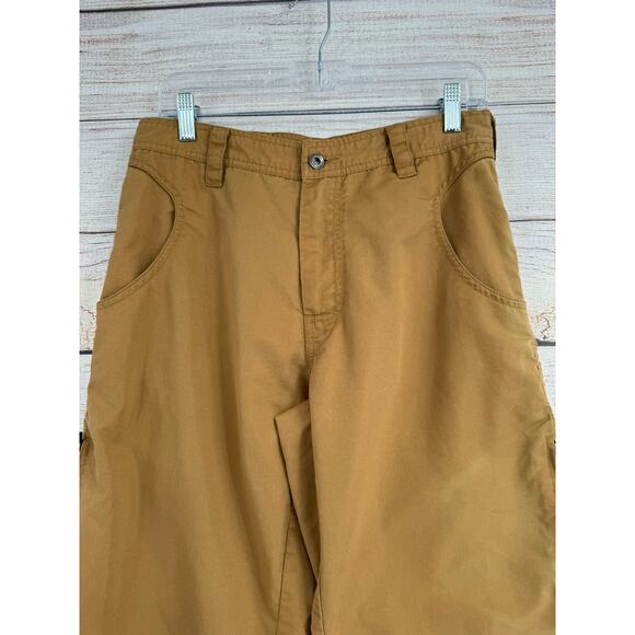 prAna Breathe Roll Tab Hem Hiking Pants Mens Small Brown Beige - Picture 3 of 12